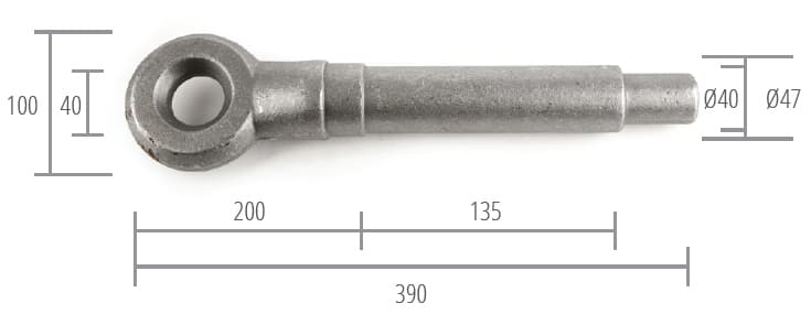 LARGO EJE 45 EN BRUTO