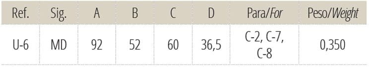 UÑAS ARTICULADAS U-6