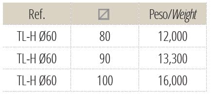 HOMOLOGADO EJE DE 60 MECANIZADO